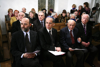 Kotel Da Don, veleposlanik Izraela u Hrvatskoj Yosef Amrani, Slavko Goldstein i Budimir Lončar (Foto: Goran Mehkek / Cropix)
