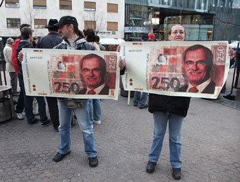 prosvjed protiv Vlade, 17.03.2011. (Foto: Saša Zinaja /Medijska mreža)