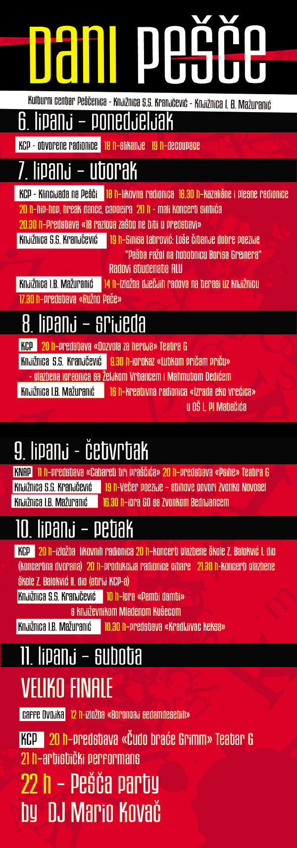 program Dana Pešče