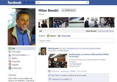 Bandić najpopularniji, Pernar prijeti Kukuriku koaliciji i HDZ-u Milan Bandić na Facebooku