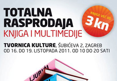 U Tvornici knjige po 3 kune rasprodaja knjiga u Tvornici kulture