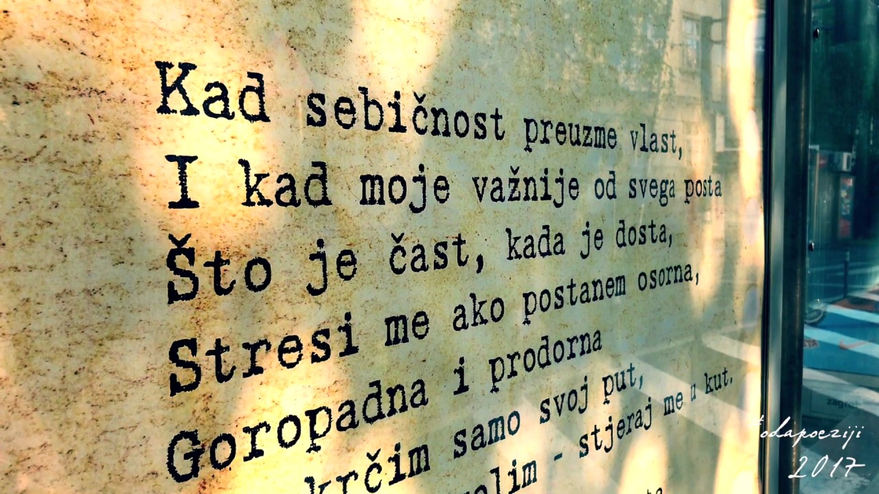 #odapoeziji krasi ulice Grada Zagreba
