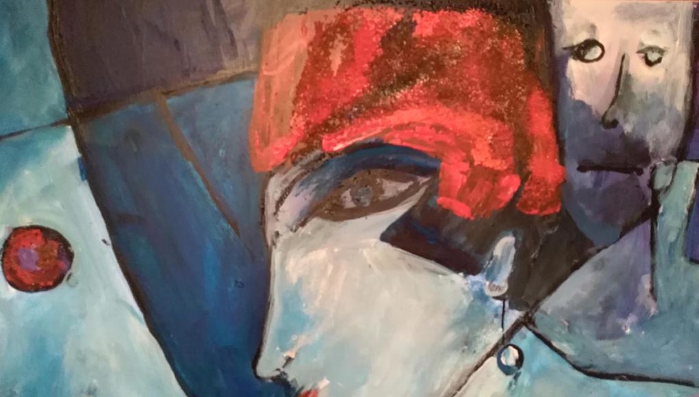 Ana Cerovski, ''Portret 2'', kombinirana tehnika, 50x60 cm.m