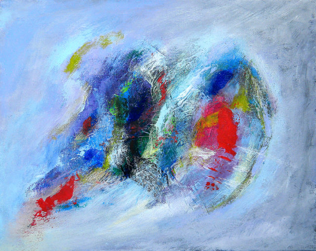 Suzana Gajdek, ''Novi dan'', kombinirana tehnika, 50x60 cm.m.