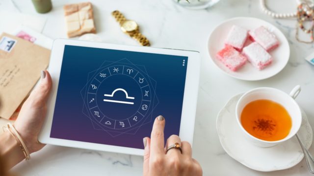 Libra Horoscope Zodiac Fortune Graphic Concept