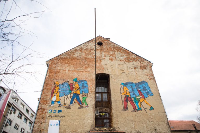 U centru Zagreba osvanuo mural posvećen izbjeglicama
