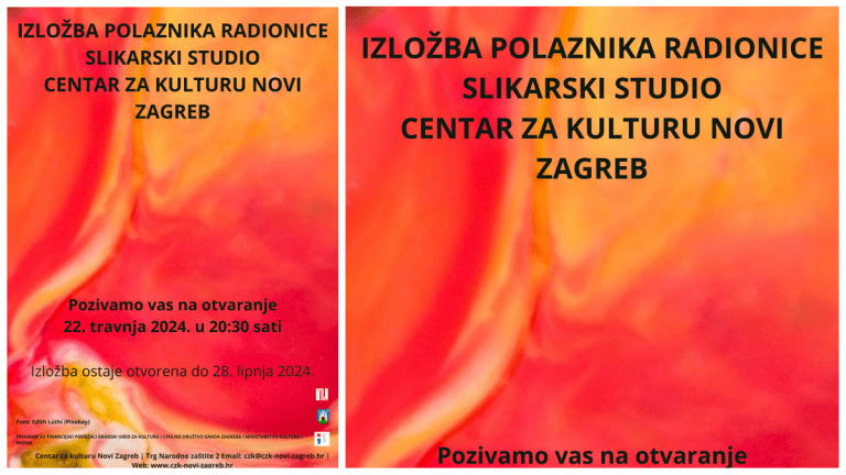 Izložba polaznika radionice Slikarski studio u Centru za kulturu Novi Zagreb