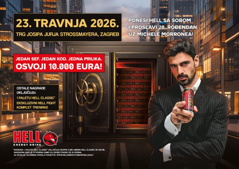 Michele Morrone dolazi na veliko HELL slavlje u Zagreb – otključaj sef i osvoji 10.000 eura