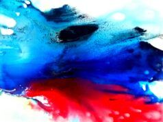 Novi ciklus sukobljenih fragmenata u ulju i akrilu na platnu 100×100 cm Mladena Žunjića